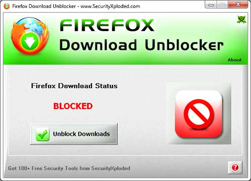 FirefoxDownloadUnblocker Screenshot