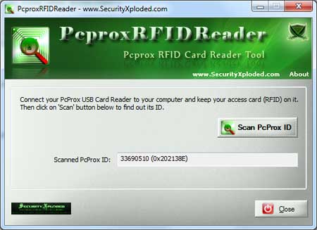 PcproxRFIDReader showing recovered passwords