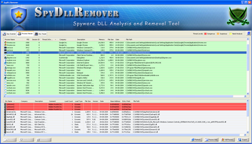 SpyDllRemover showing the new Scan Settings