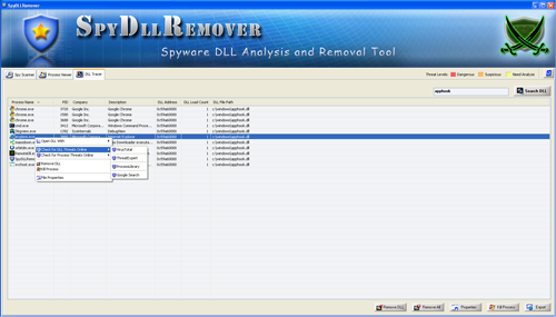 SpyDllRemover - Searching for Spy Dlls